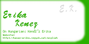 erika kenez business card